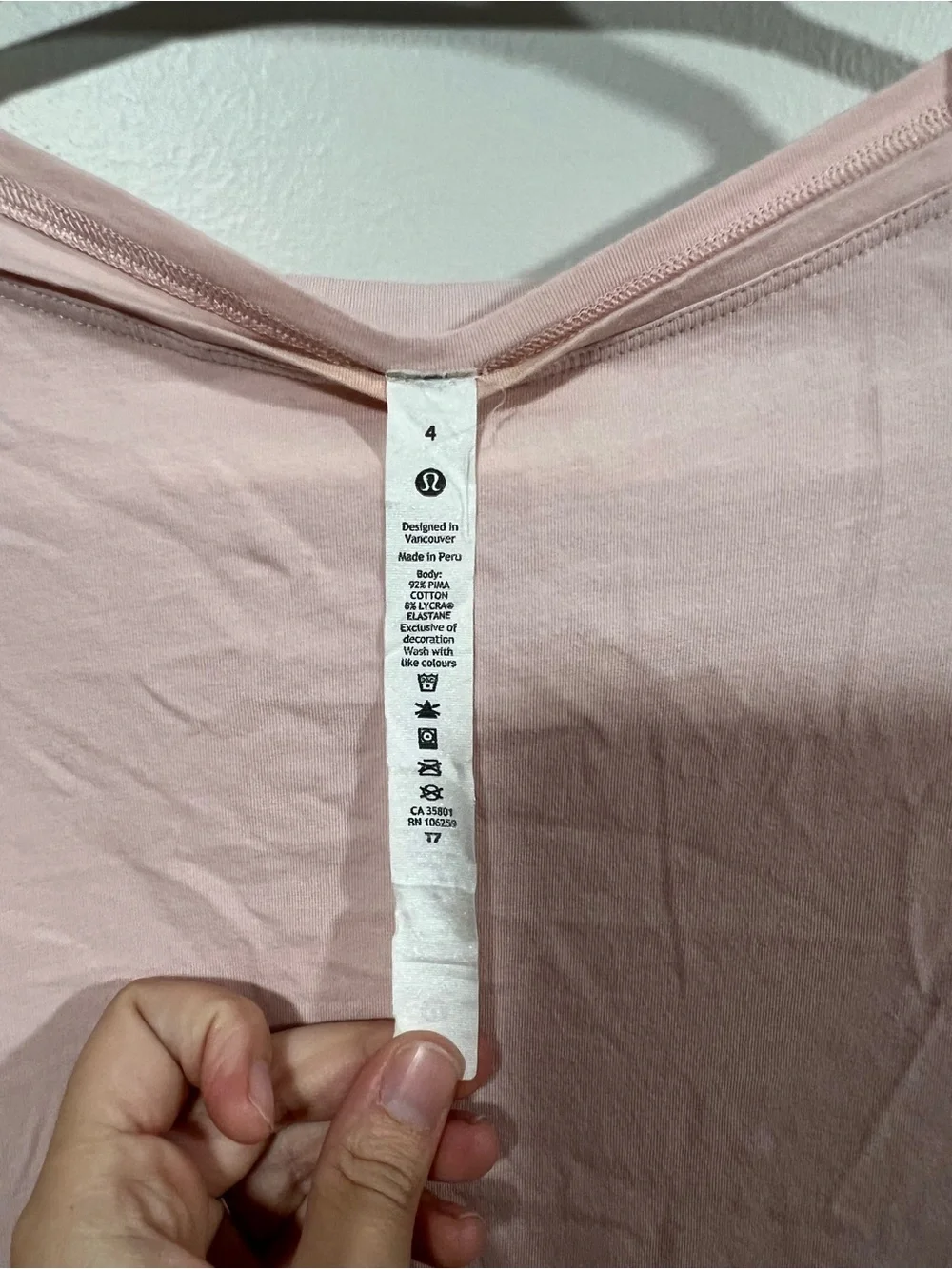 Lululemon Back in Action Light Pink Long Sleeve Top Size 4